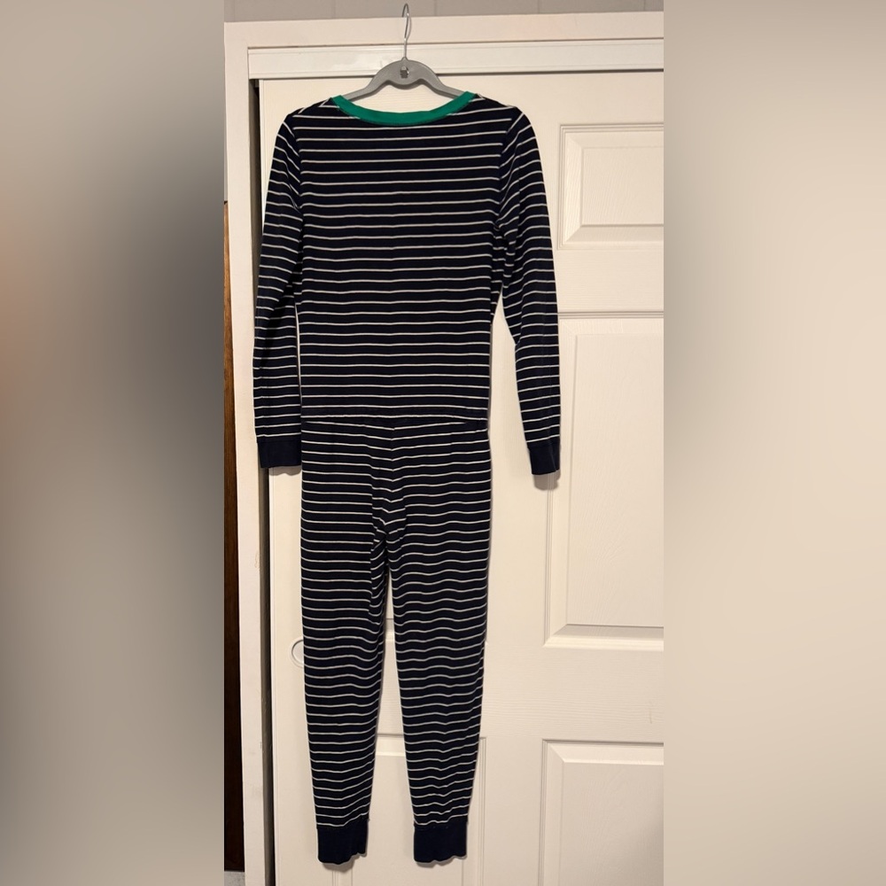 Gilly Hicks Sidney Pajama Striped One Piece Blue White Green Buttery‎ Soft Y2K - Picture 2 of 5